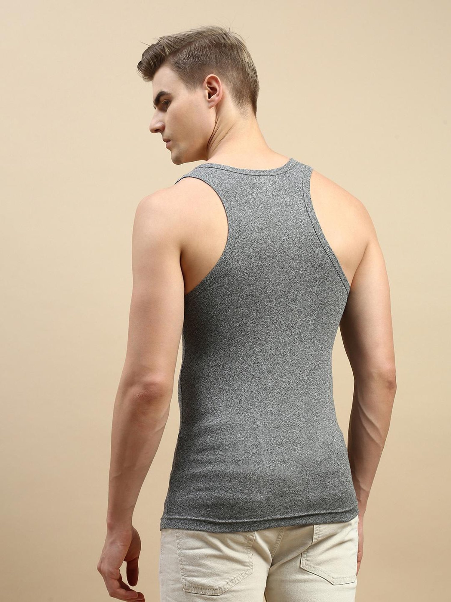 Zoiro Black Jaspe & Sky Diver Regular Fit Vest - Pack Of 2