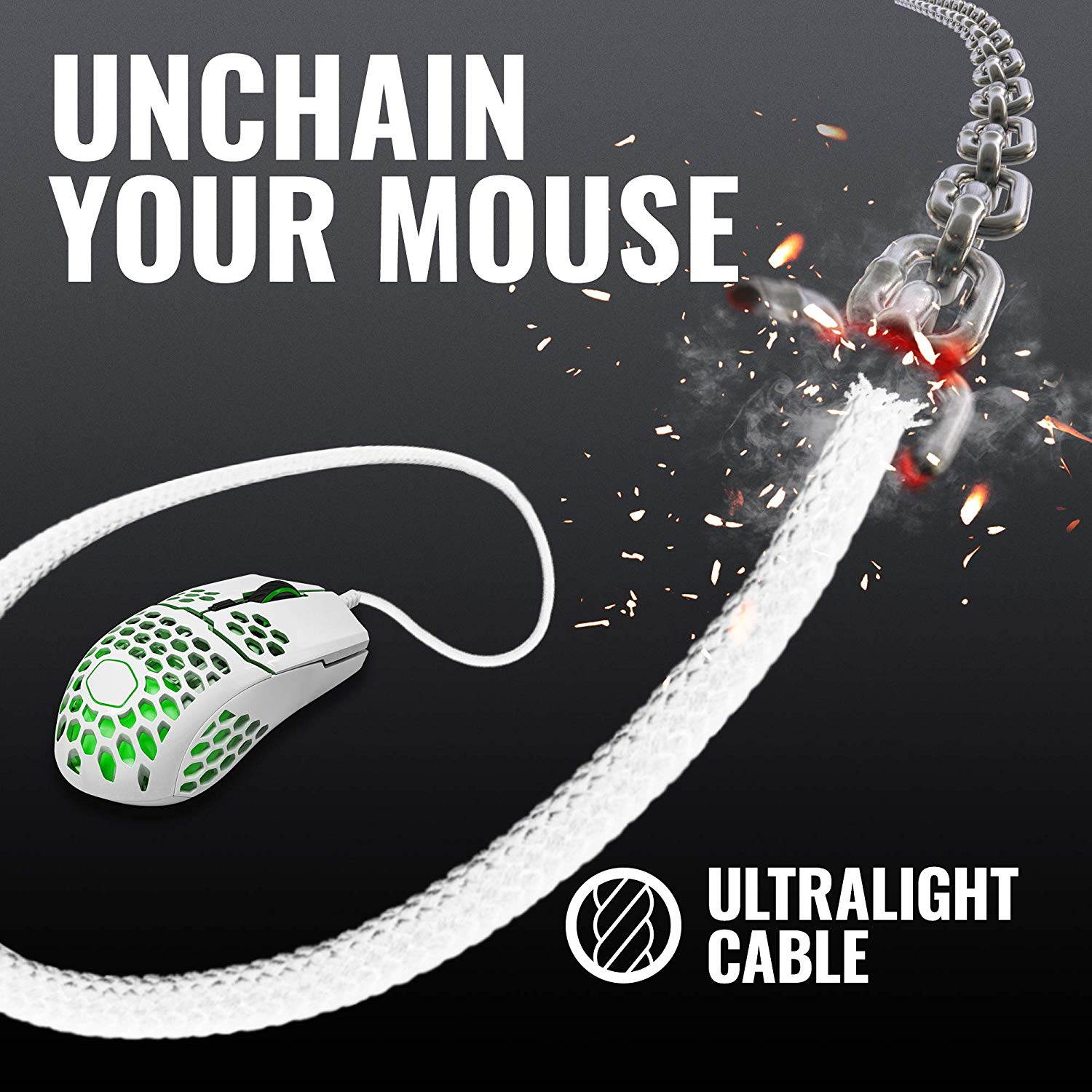 Cooler Master MM710 53G Gaming Mouse with Lightweight Honeycomb Shell with MPA-MP860-OSA-N1 Dual-Sided Gaming Mouse Pad with RGB Illumination