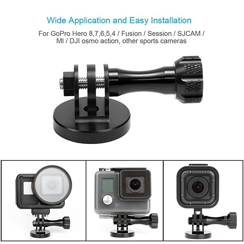 PCS) Aluminum Tripod Mount Adapter Compatible for GoPro Session, Hero Fusion, 9,8,7, 6, 5,HD,GOPRO Hero 2018,DJI OSMO Action Camera