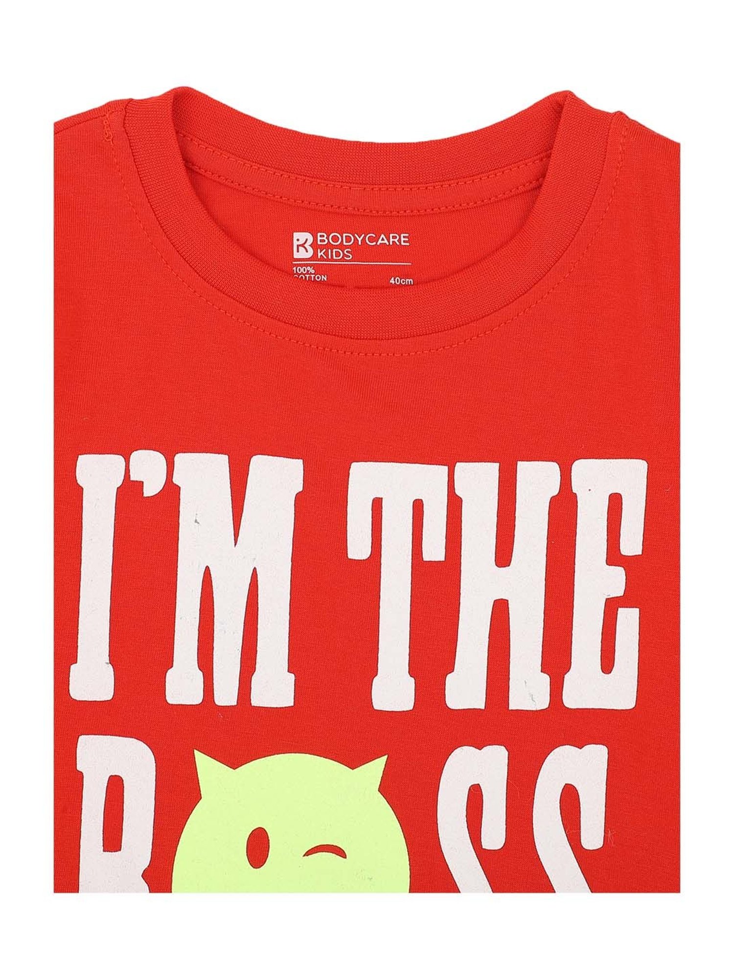 Bodycare Kids Blue & Red Cotton Printed T-Shirt (Pack of 2)