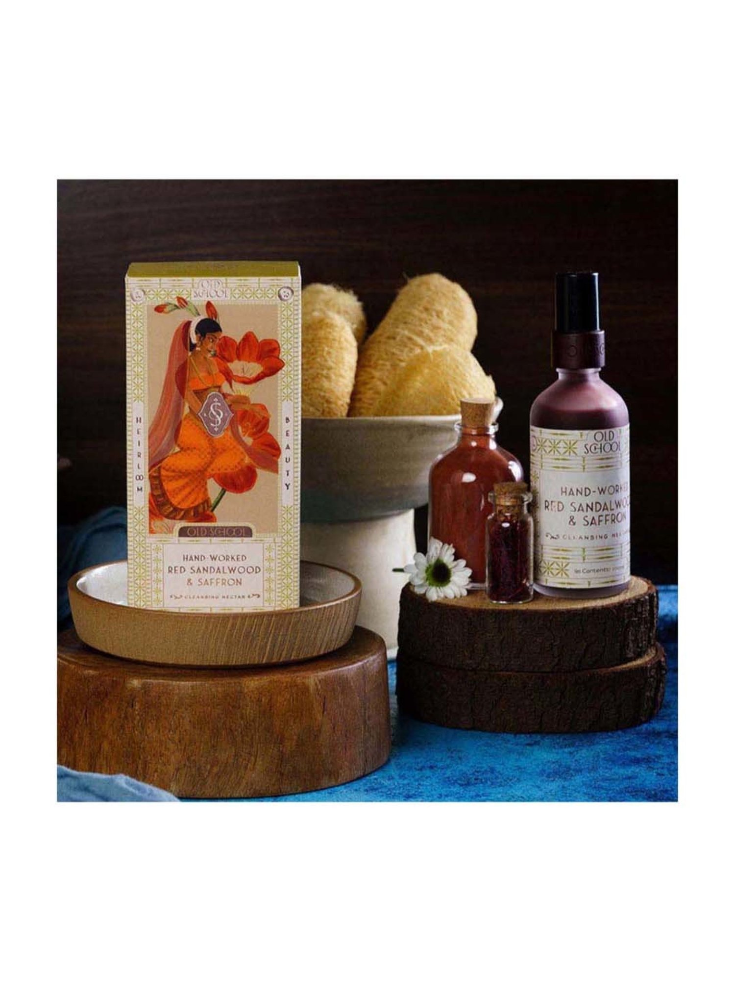 Old School Rituals Hand-Worked Red Sandalwood & Saffron Cleansing Nectar - 100 ml