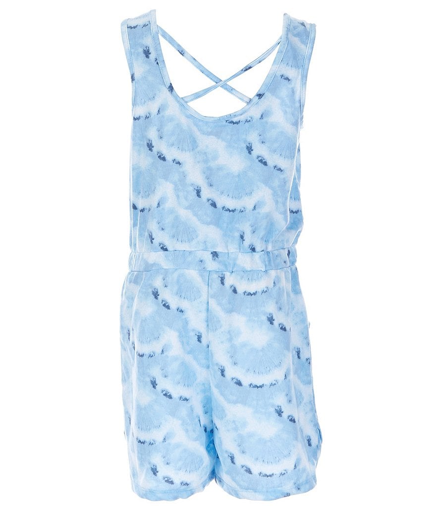 Dream Life Big Girls 7-16 Tie-Dye French Terry Lounge Romper