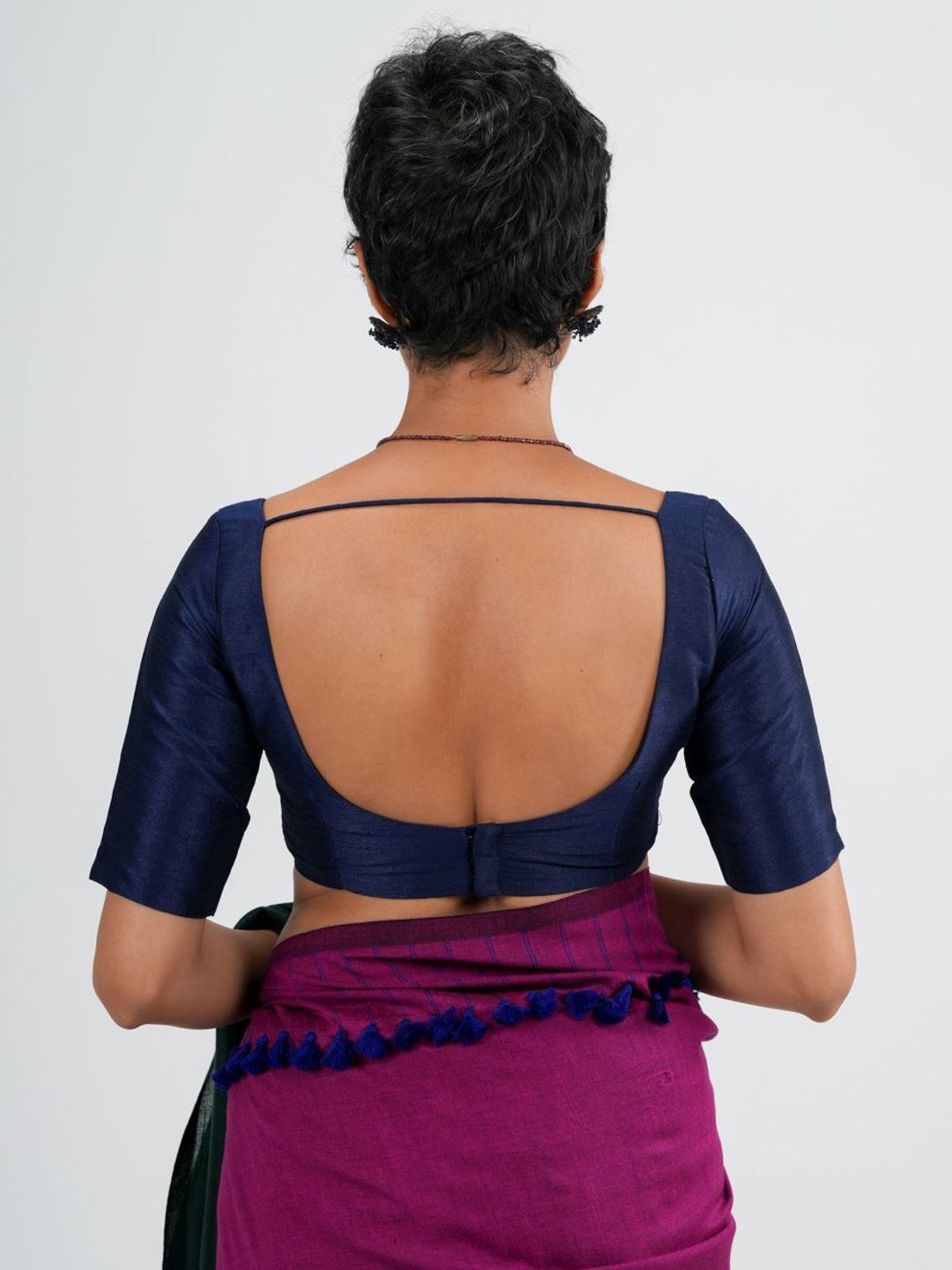 Suta Blue Round neck Blouse