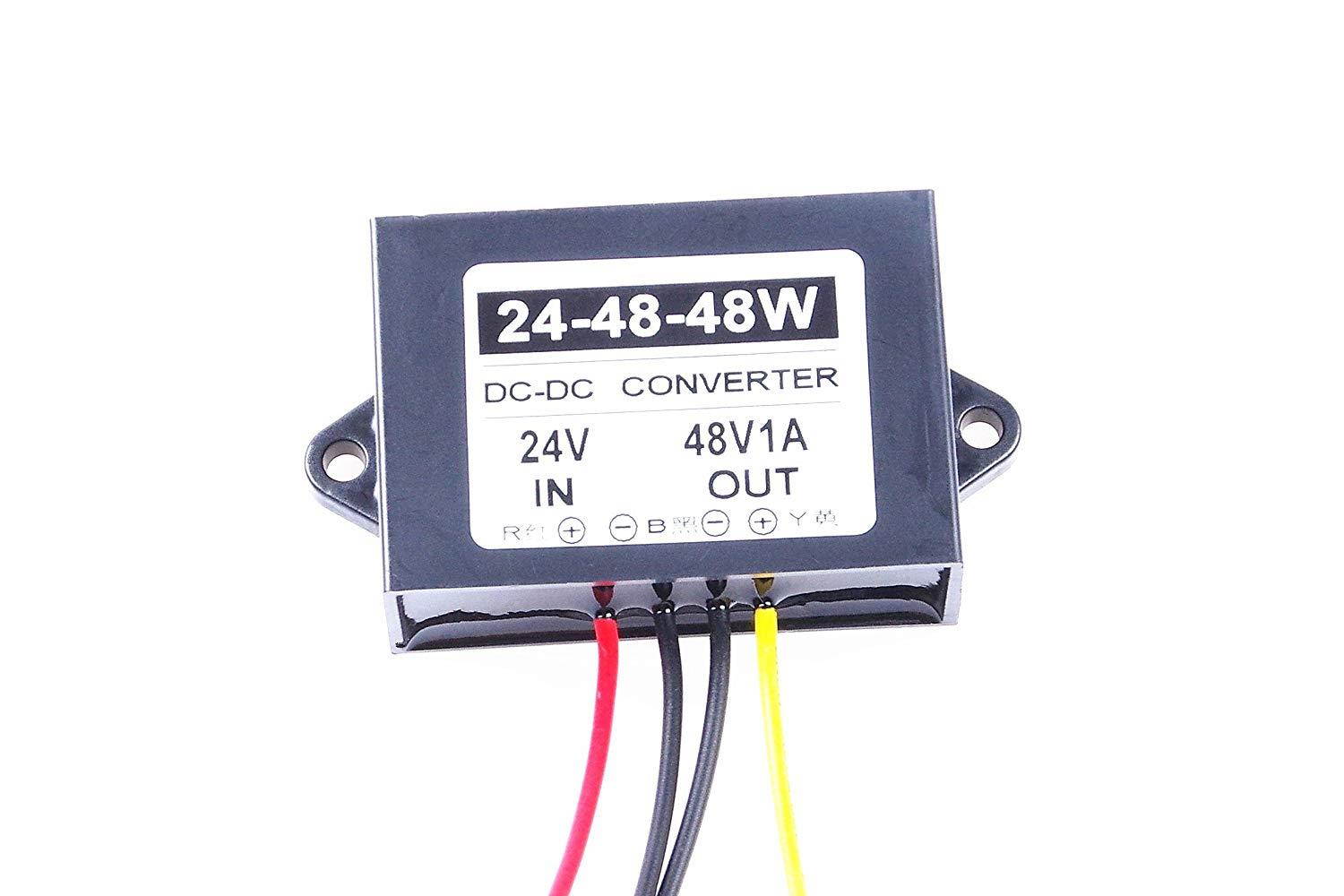 Waterproof DC/DC 24V Step Up to 48V 1A 1.5A 2A 3A 5A 6A 8A 10A 20A 30A 40A Voltage Boost Converter Regulator Transformer Power Supply (IN DC 24V (18-32V), 48V 1A)