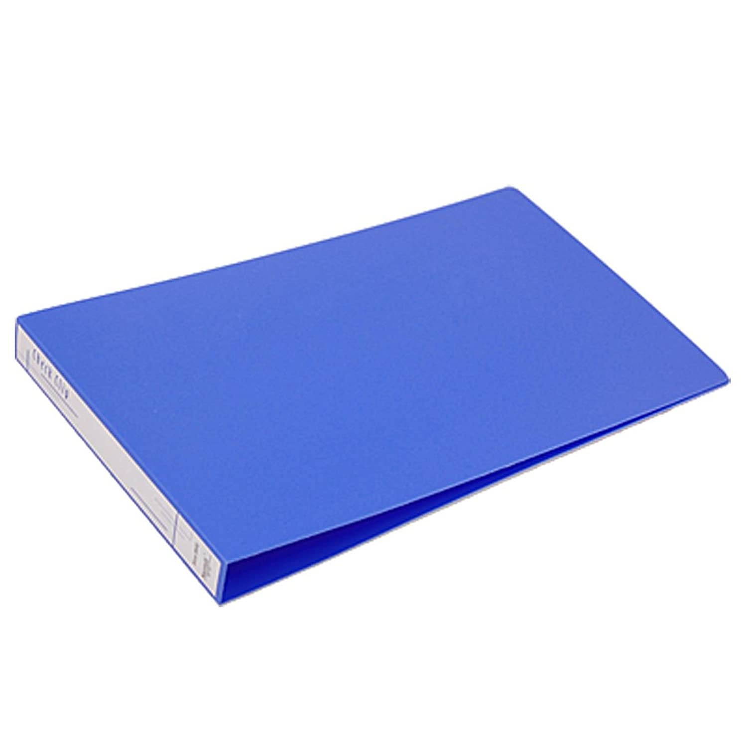 Uxcell PVC Plastic Cardboard Cover Bill Folder Organizer, Blue