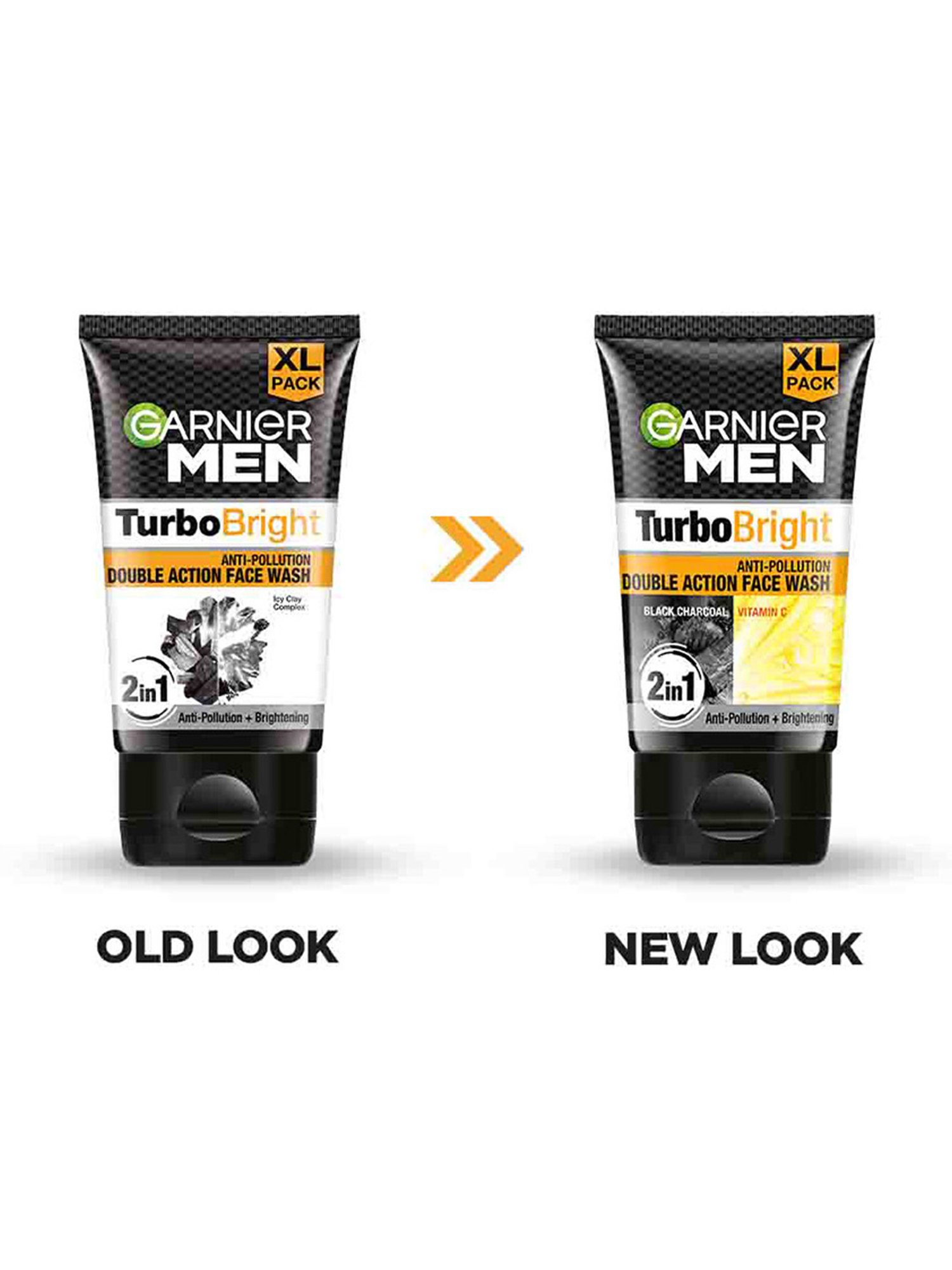 Garnier Men Turbo White Double Action Charcoal Face Wash - 150 gm