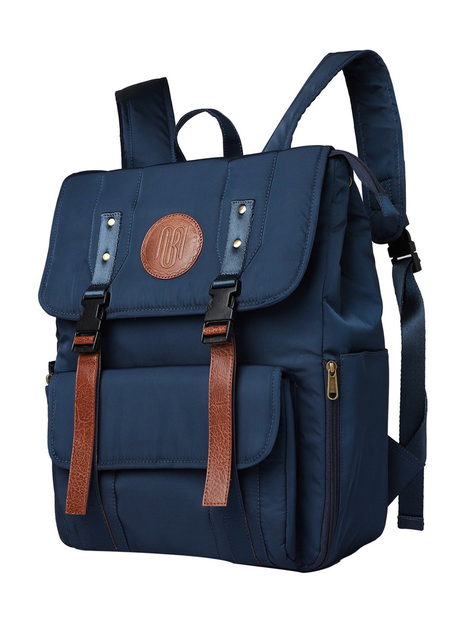 Mona B Navy Blue Large Laptop Backpack