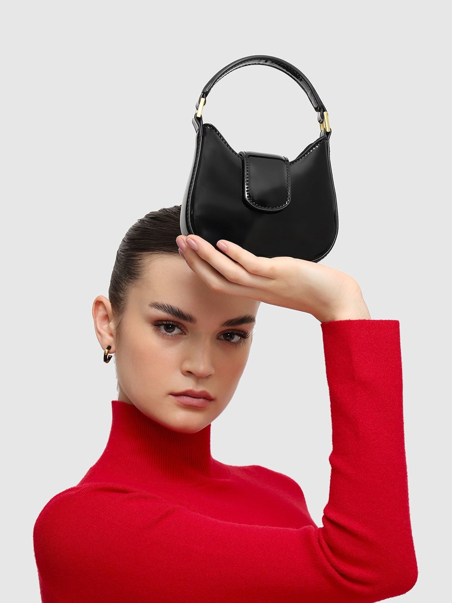 Miraggio Gigi Black Small Hobo Bag
