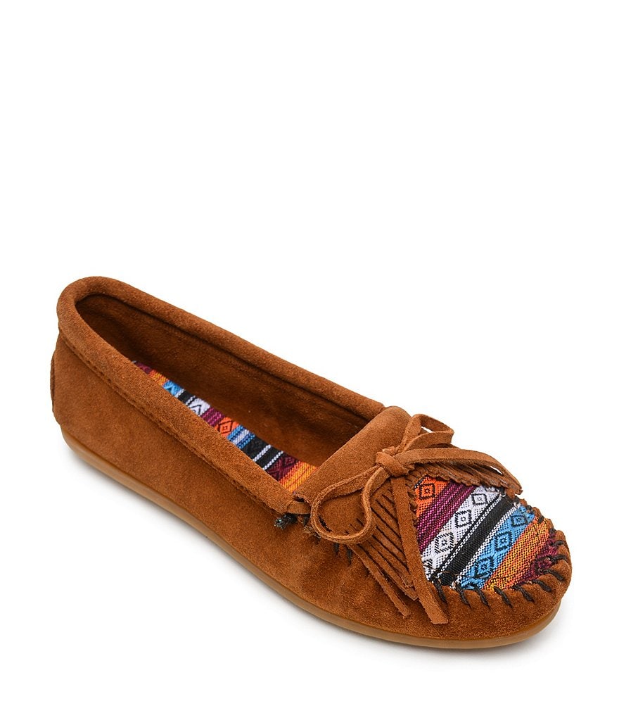 Minnetonka Kilty Arizona Suede Moccasins