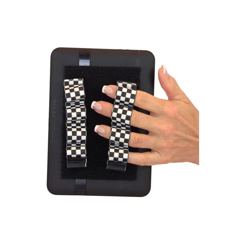 4Loop Grips x2 Grips for eReaders XL Black amp White Checkers