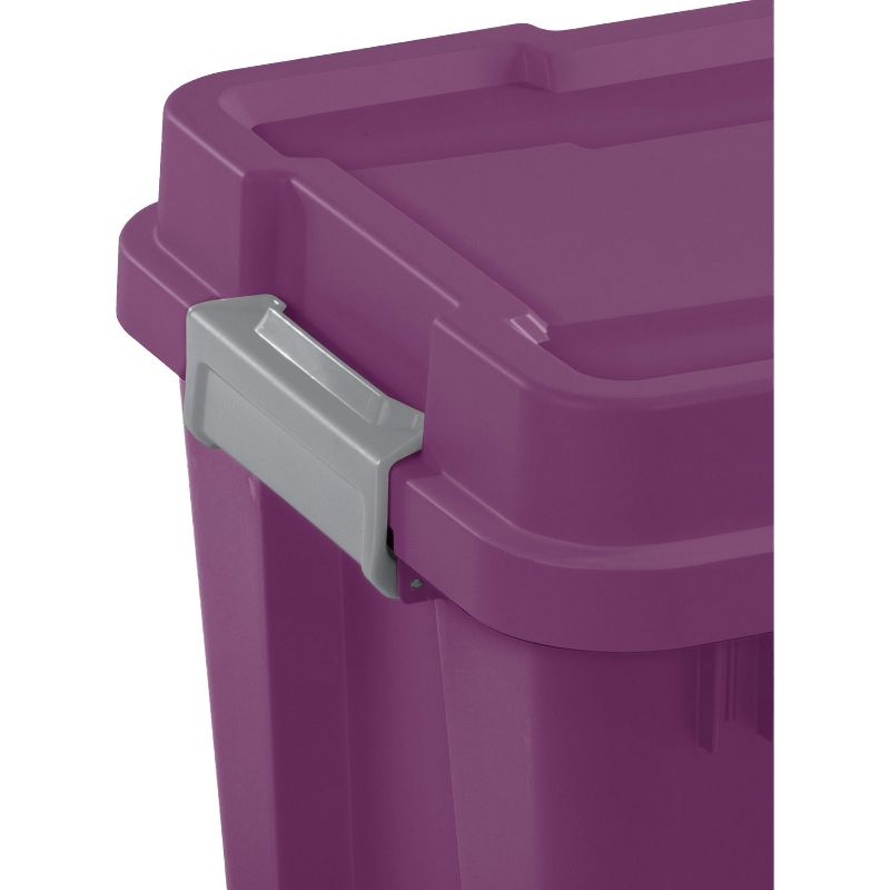 Sterilite 19434303 120 Quart Clear Plastic Storage Container Box and Lid with Blue Latches and Wheels (3 Pack)