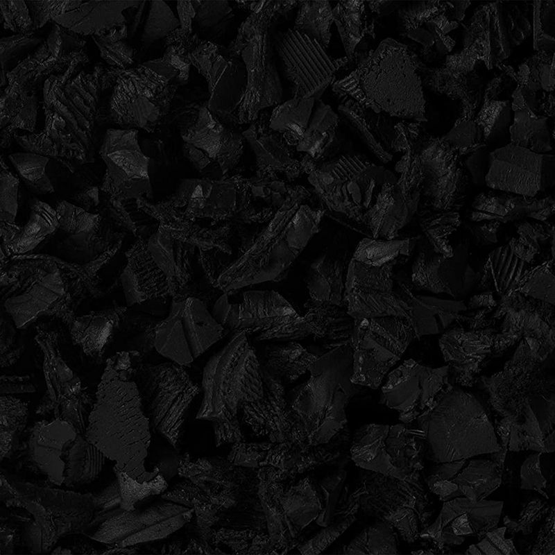Playsafer 40 Pound Bag of Outdoor Eco Friendly Rubber Playground Mulch Chip Flooring for Swing Sets, Play Areas Covers 1.55 Cubic Feet, Painted Black