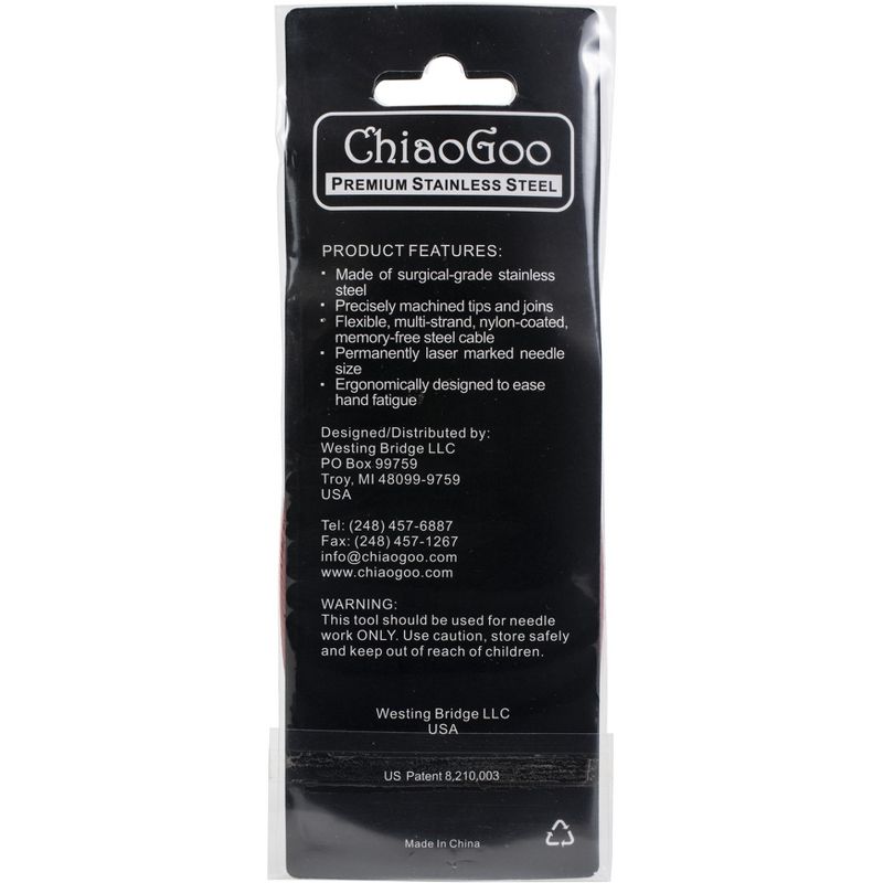 ChiaoGoo Red Lace Stainless Circular Knitting Needles 40"-Size 15/10mm