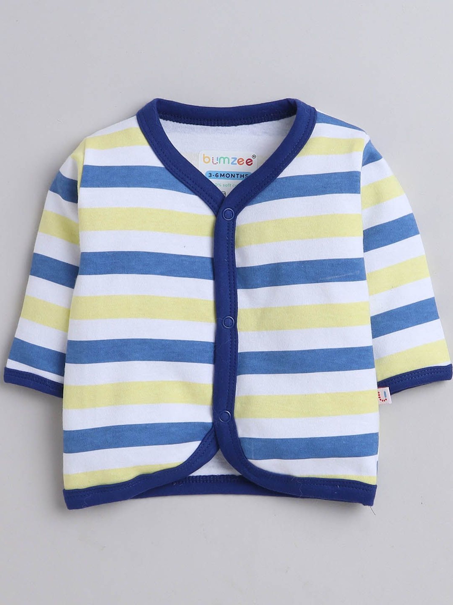 Bumzee Kids Navy & White Printed Full Sleeves T-Shirts (Pack Of 3)