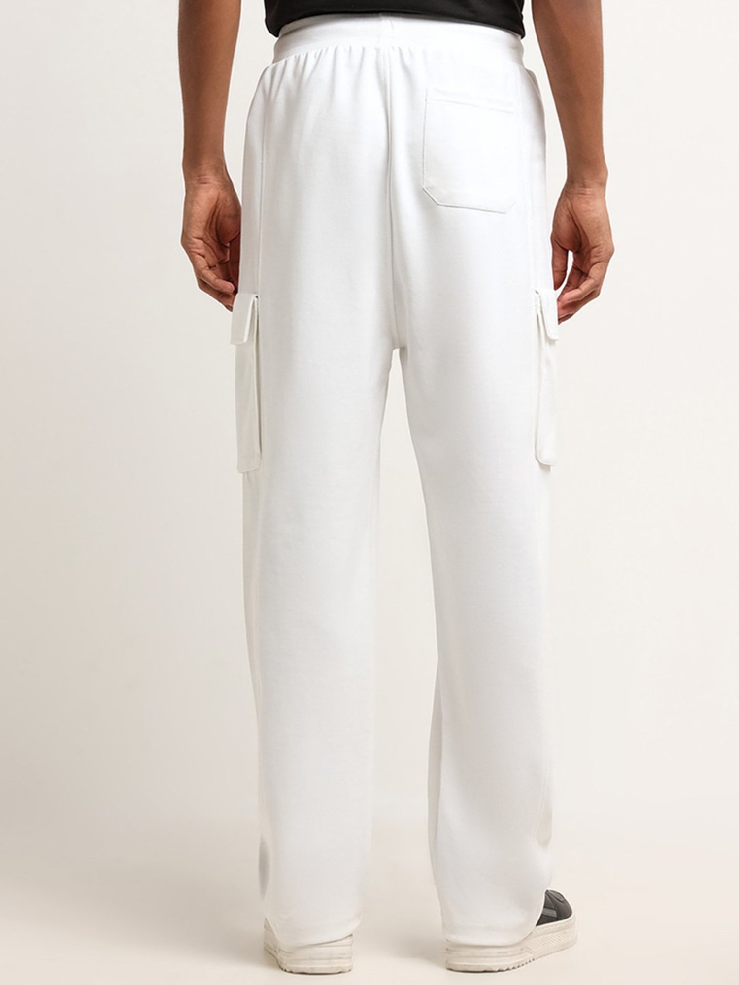 Studiofit by Westside White Mid Rise Straight Fit Cargo Pants