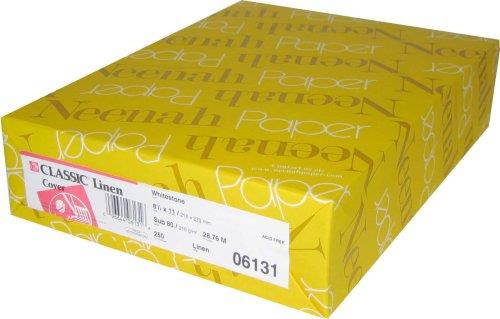 Classic Linen Natural White 80# Cover 8.5"x11" 250/pack