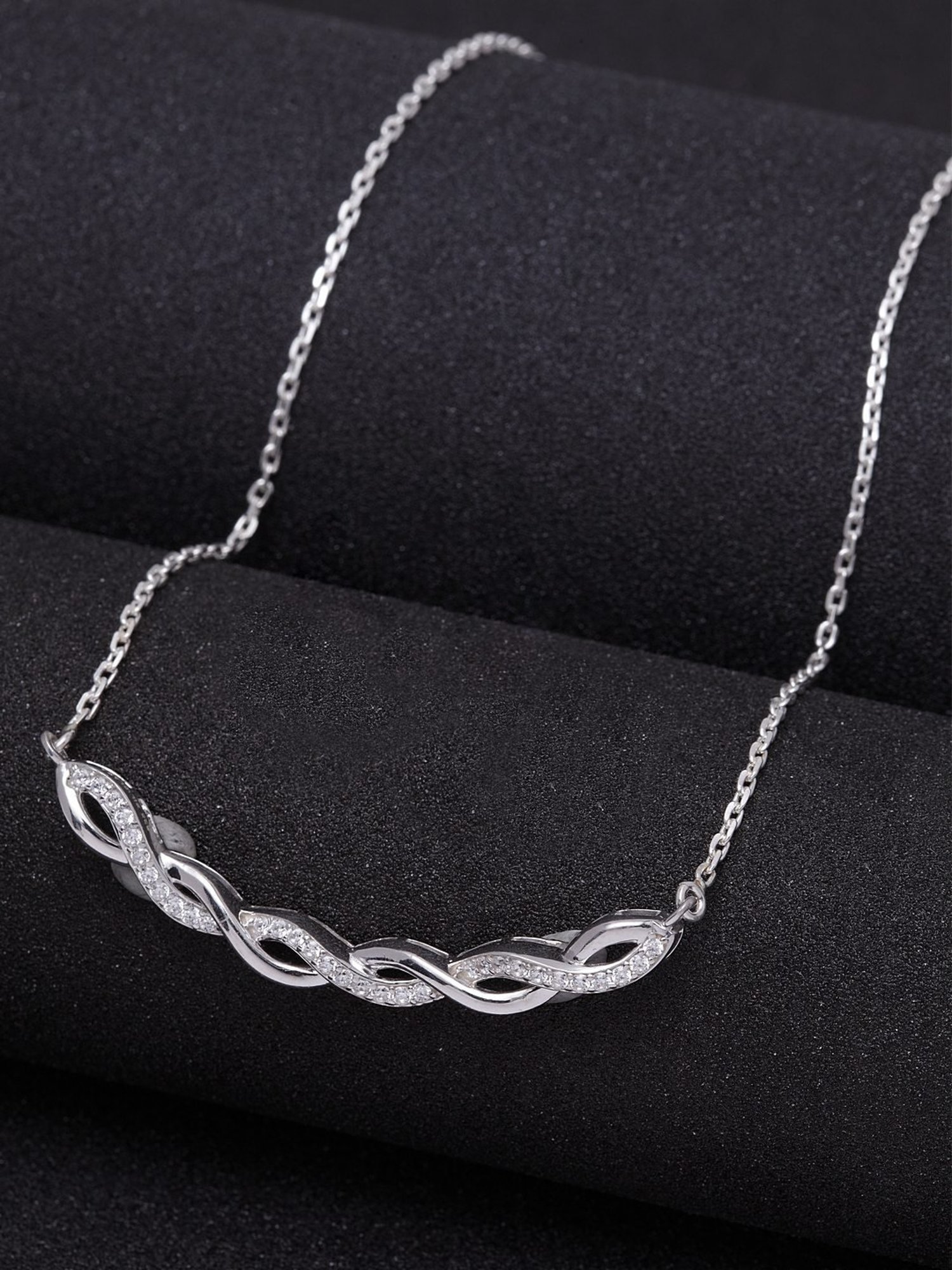 Clara Twist 92.5 Sterling Silver Pendant with Chain
