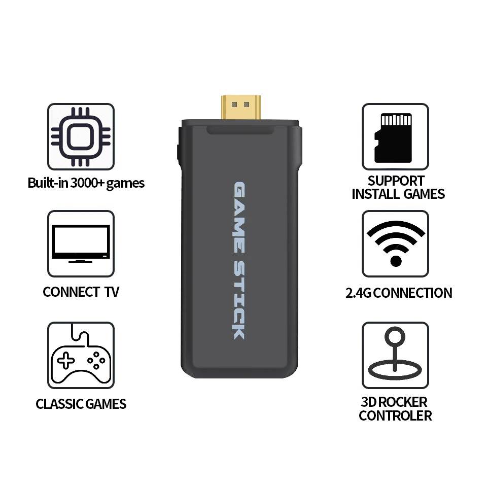 Portable 4K TV Video Game Console With 2.4G Wireless Controller Support CPS PS1 Classic Games Retro Game Console