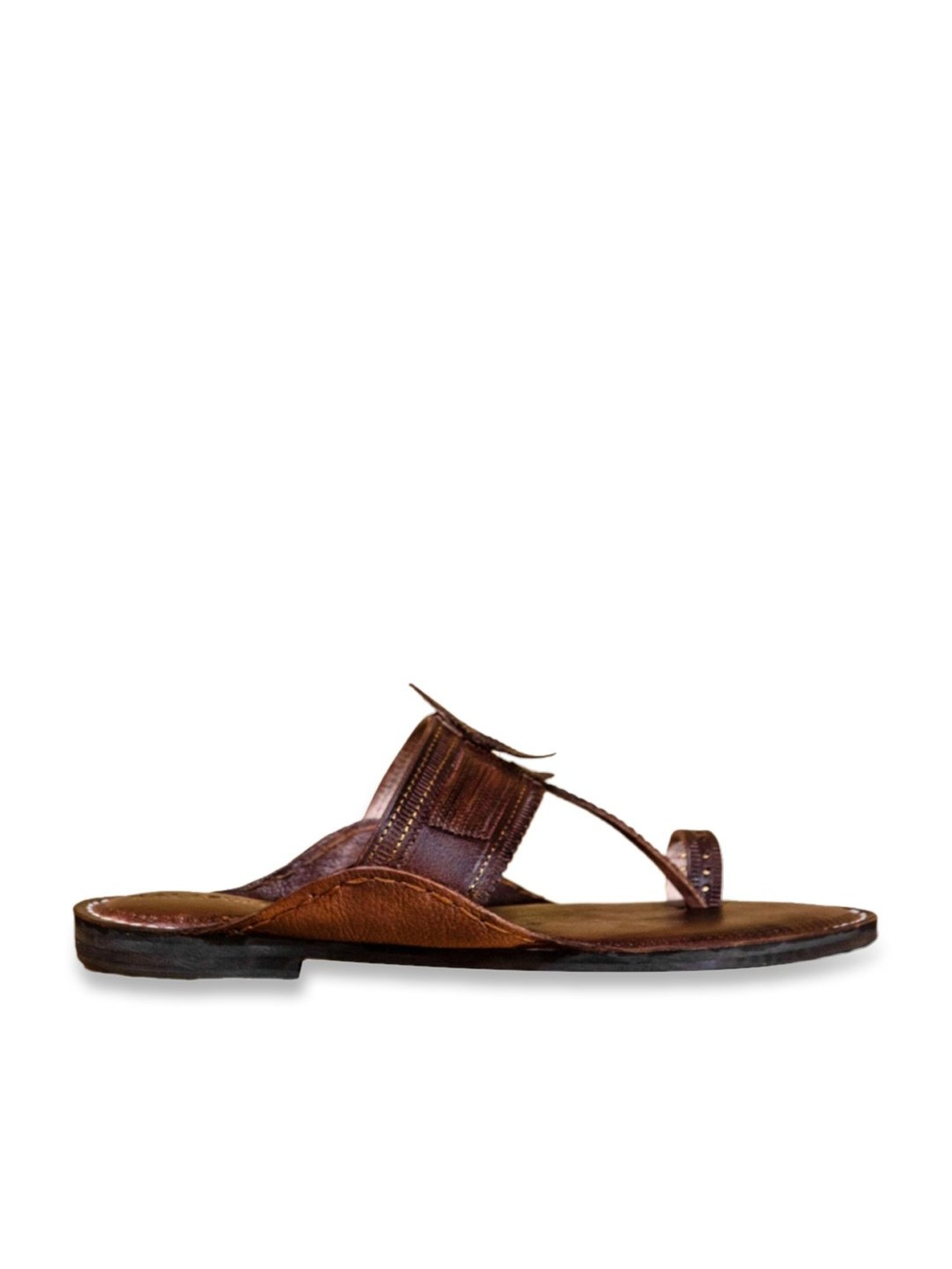 Kalapuri Men's Brown Kolhapuri Sandals