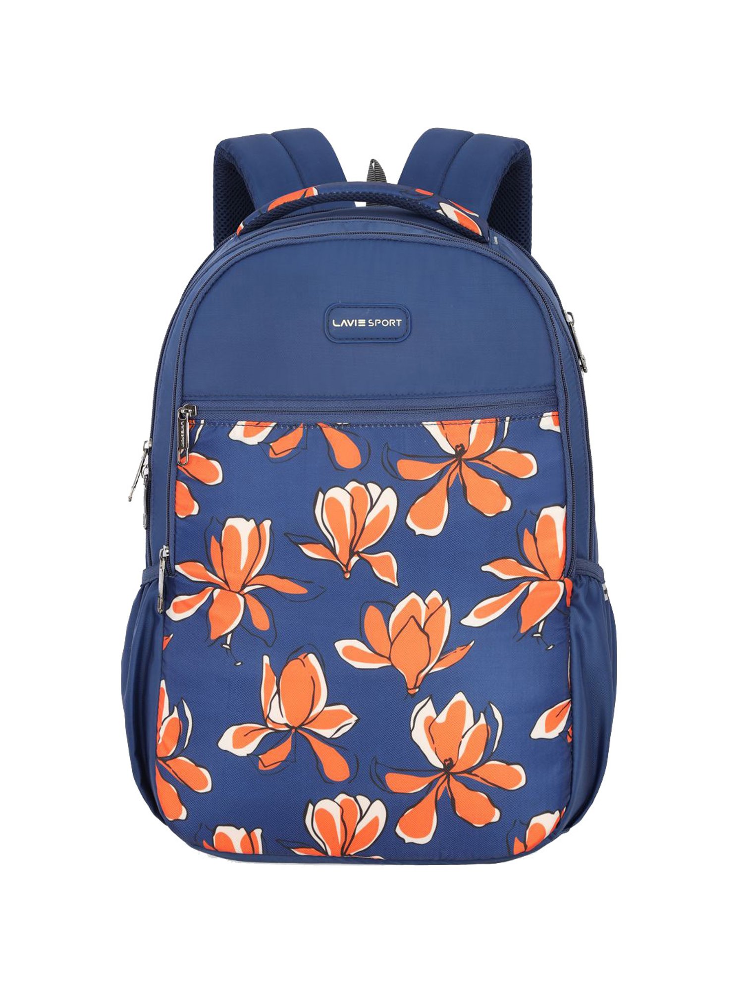 Lavie Sport Bloomy 26L Floral Printed School Backpack for Girls (Navy)