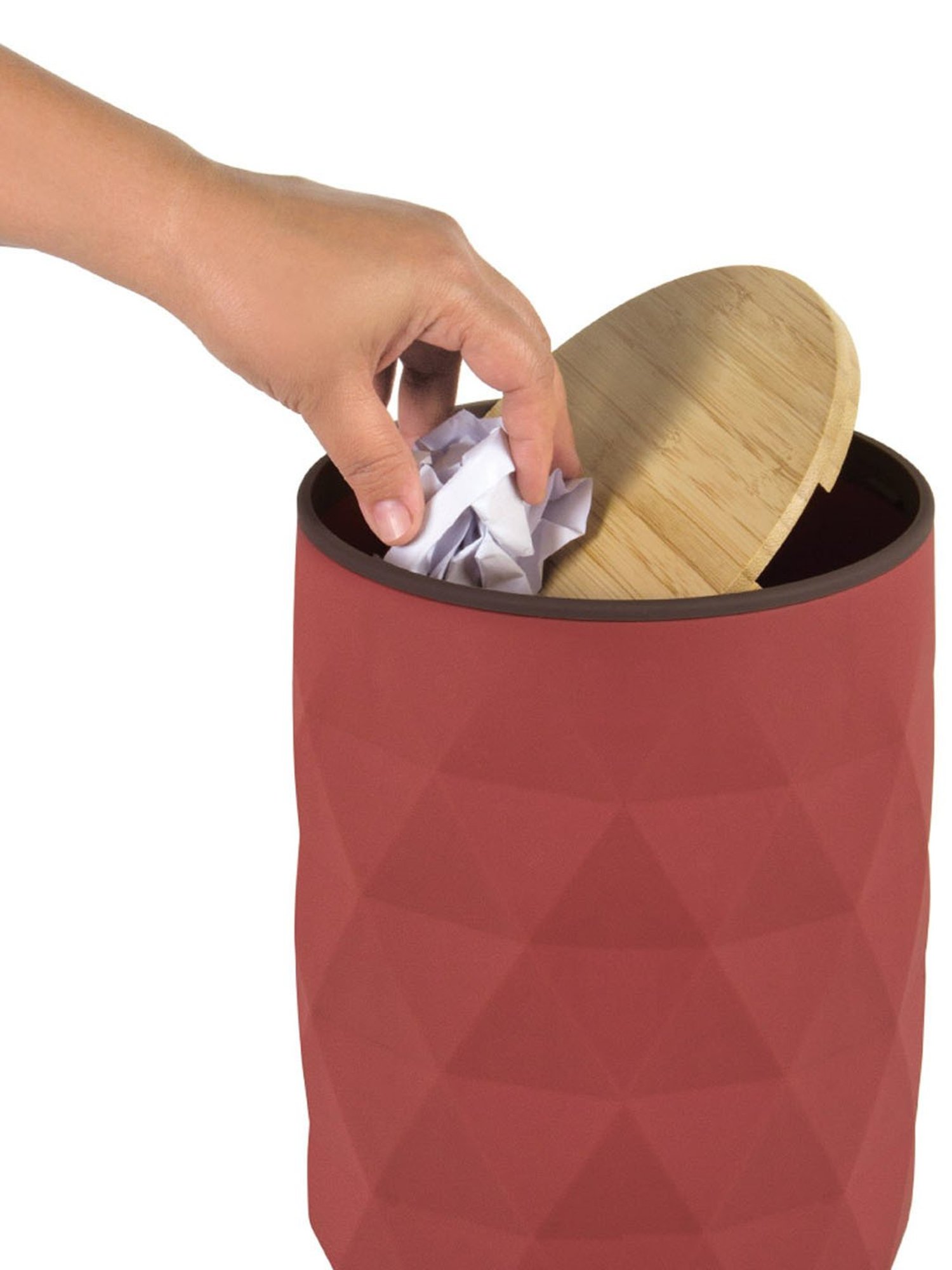 Freelance Red SAN material (Styrene Acrylonitrile) Set of 1 Dustbins