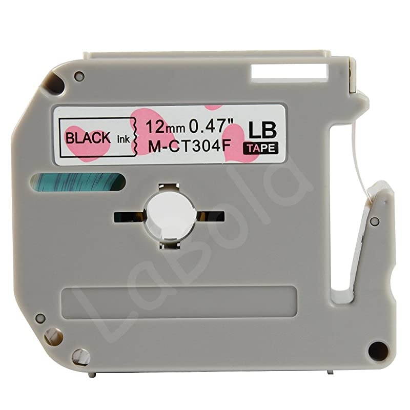 MK231 Label Tape  2 Rolls Unique Design Cartoon Style Black on Pink Love Compatible for Brother NonLaminated M Series Labeling Tape MK231 MK231 M231 12mm 047 X 8m 262