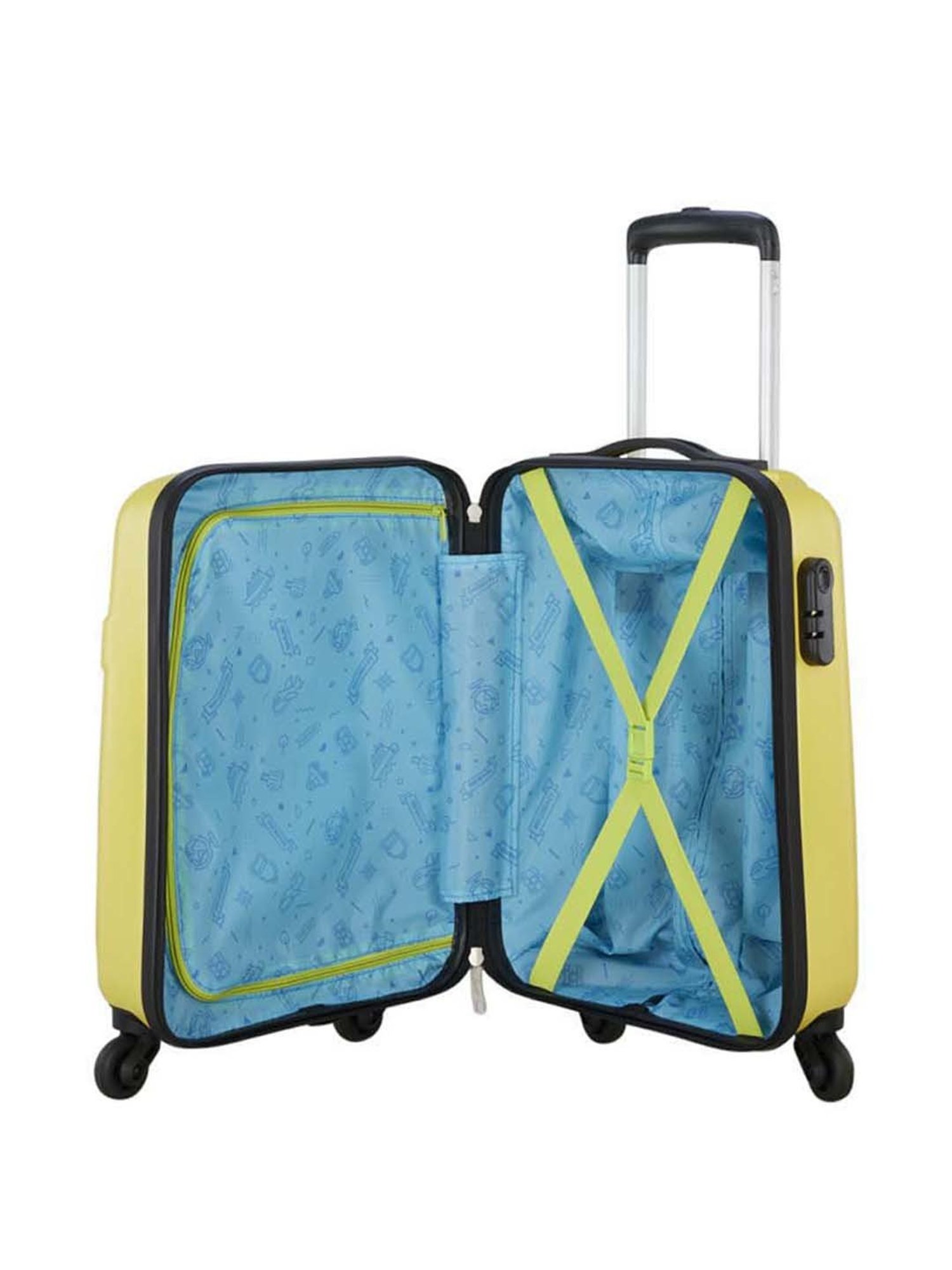Skybags Yellow Textured Hard Small Trolley Bag - 35 cm