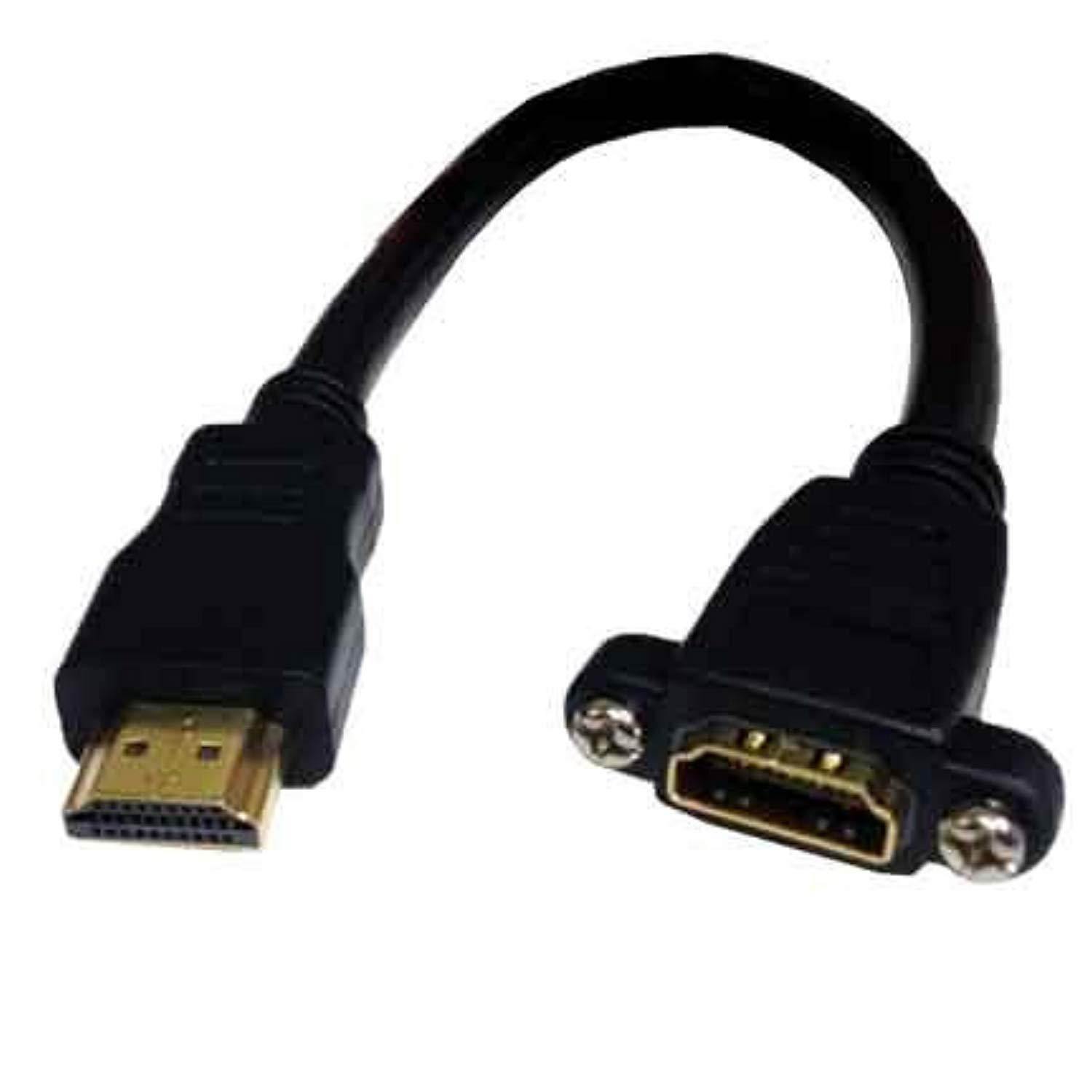 6ft panel mount hdmi cable with hi-speed ethernet v1.4