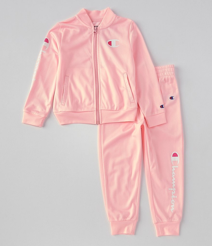 Champion Baby Girls 12-24 Months Script Track Jacket & Jogger Pant Tricot Set