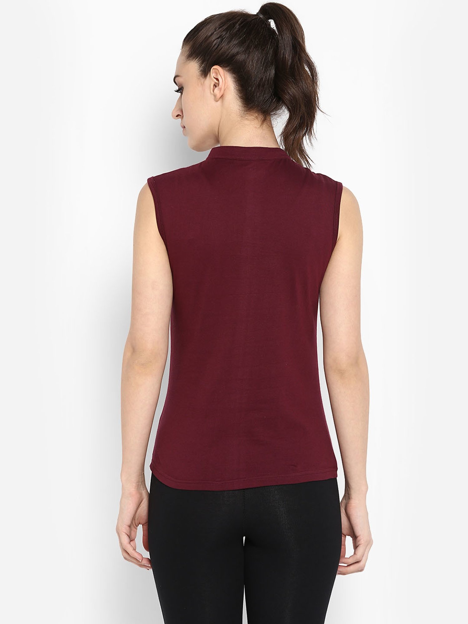Appulse Maroon Cotton Slim Fit T-Shirt