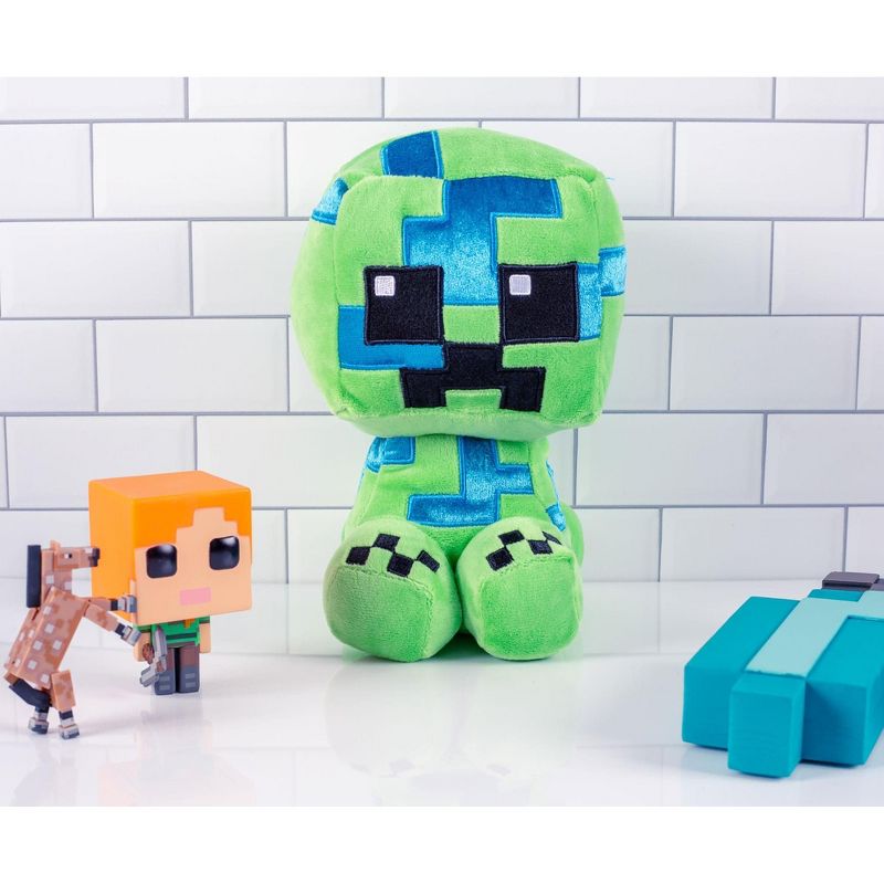 JINX Inc. Minecraft Adventure Series Crafter Charged Creeper Plush Toy | 9 Inches Tall