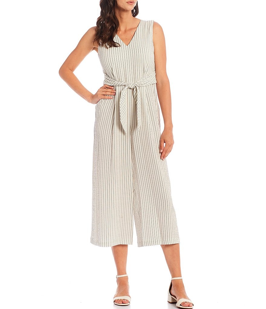 Tahari ASL Sequin Long Sleeve Crepe Jumpsuit