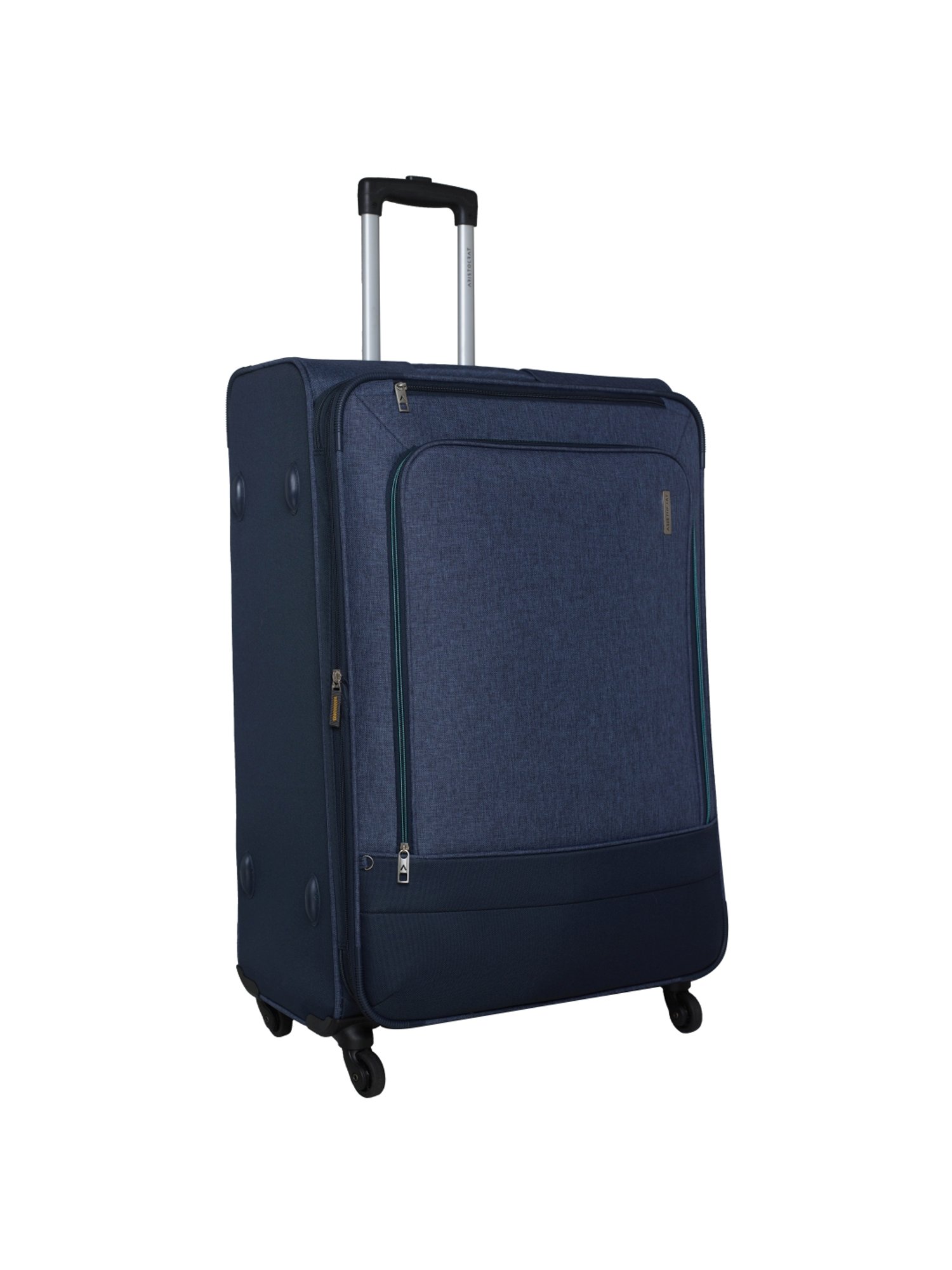 Aristocrat Saphire Blue 4 Wheel Large Soft Cabin Trolley - 51 cm