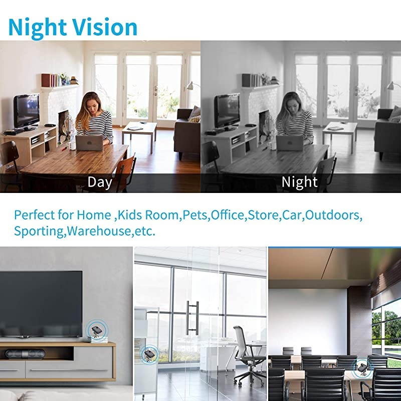 Spy Camera WiFi 1080P Wireless Hidden Camera Spy Cam Nanny Cam Audio Record Live Streaming Small Surveillance Camera Night Vision Motion Detection for HomeSecurityCar with Phone APP