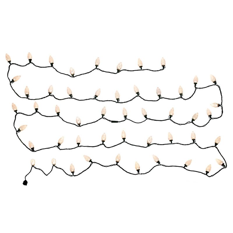 Home Heritage 25' 50 Bulb Count C9 White Christmas Green Wire LED Lights (3 Pk)