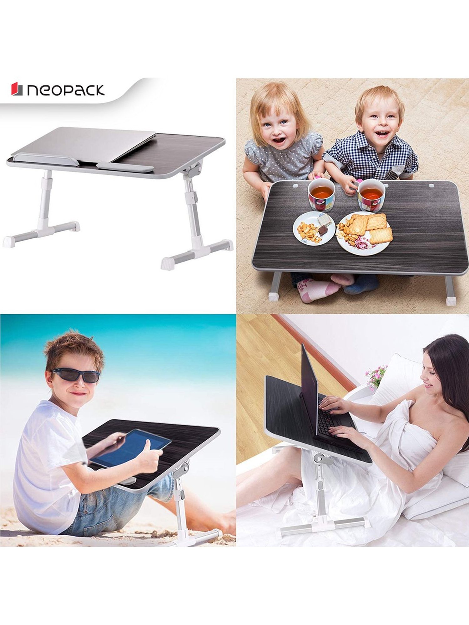 Neopack Ergonomic Laptop Table (Black)