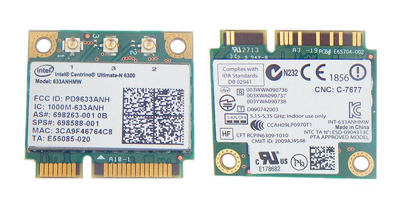 Intel 633ANHMW UltimateN6300 WLAN WiFi Card  698263-001