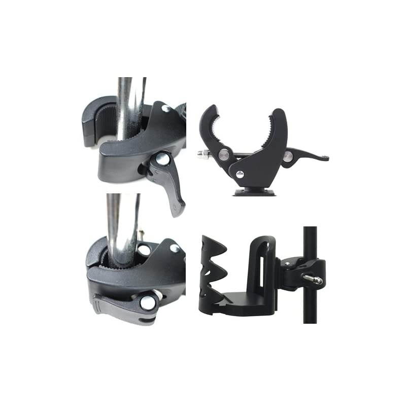 360&deg; Rotation Musician Drinks Water Cup Holder Clamp Handle Bar Pole Clamp Mount for Music Mic Microphone Stand