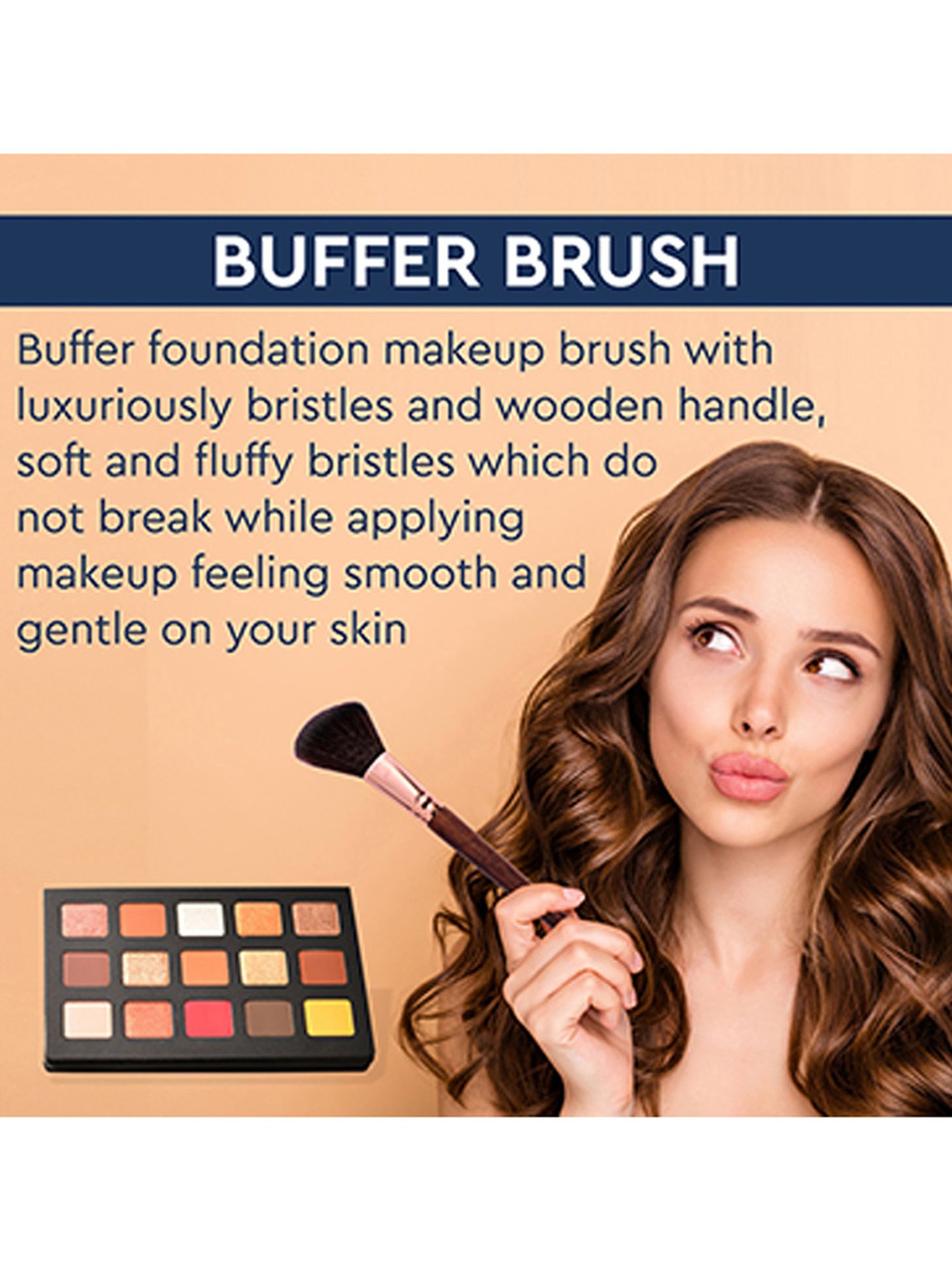 GUBB Buffer Brush for Makeup Application, Stippling Makeup Brush