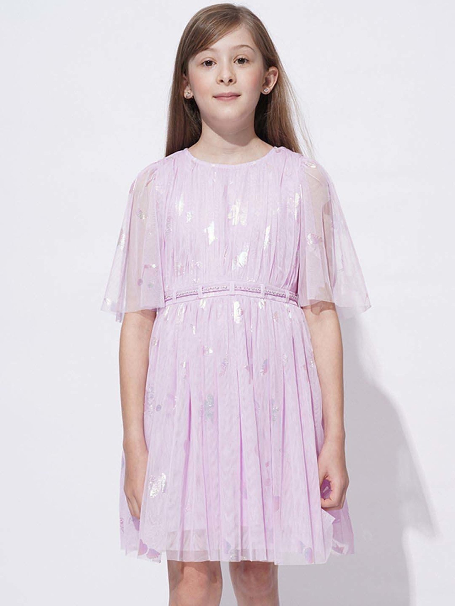 Vero Moda Girls Purple Printed Dress