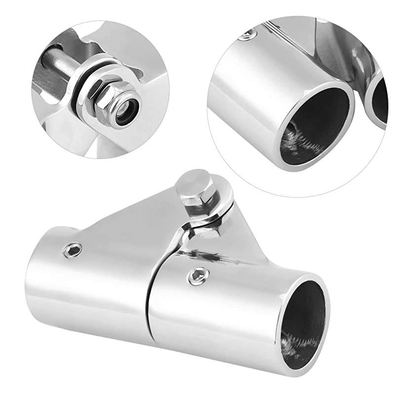 Stainless Steel Folding Swivel Connector Boat Rail Tube Pipe Fittings for Marine Yacht (22mm Outer diameter)
