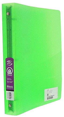 BAZIC 1" Glitter Poly 3-Ring Binder w/Pocket for School, Home, or Office (Case of 48) (3128-48)