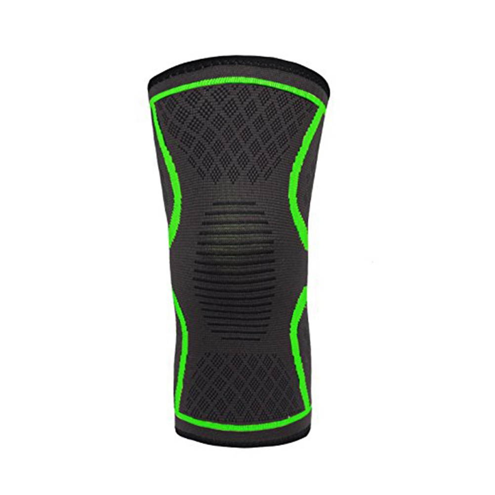 Anti Knee Support Brace Sleeve Knee Protector Brace for Running Hiking Outdoor Sports Activities - Size S(Green)