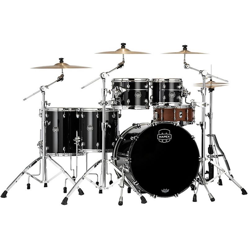 Mapex Saturn Evolution Workhorse Birch 5-Piece Shell Pack with 22 in. Bass Drum Piano Black