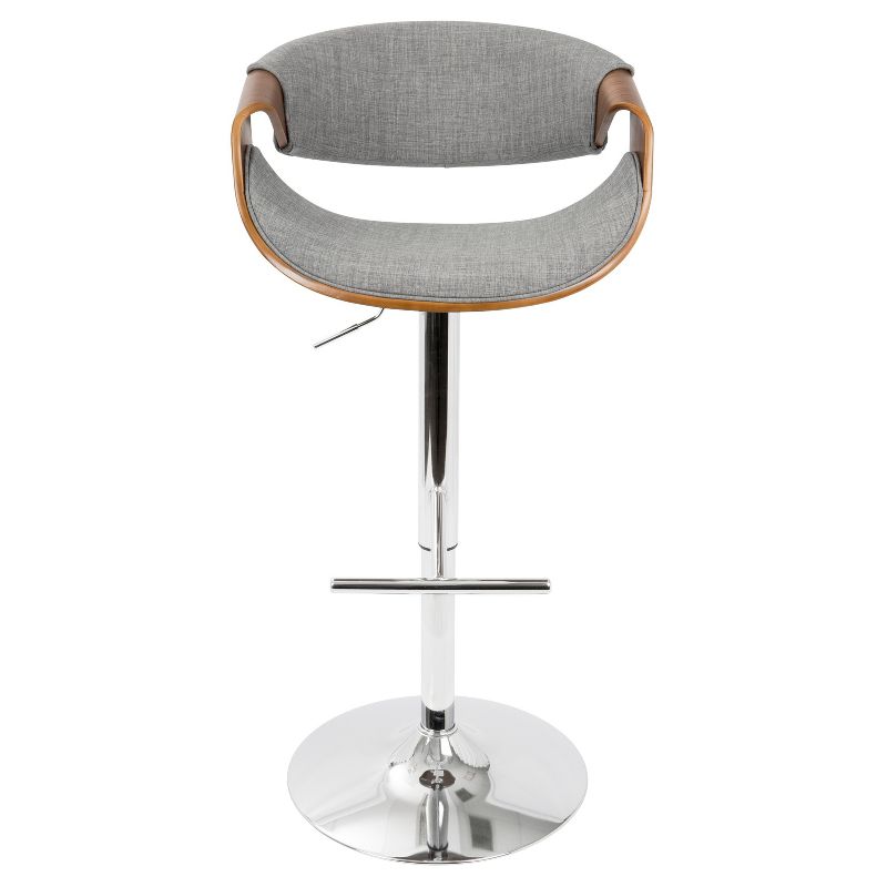 Wooden Barstool with Padded Seat and Open Backrest Blue/Brown - Benzara