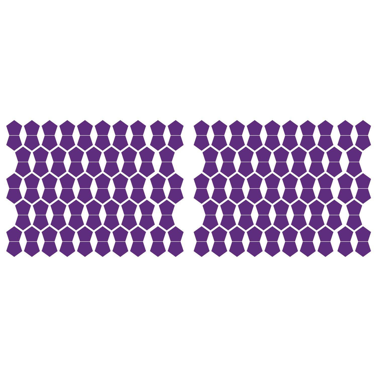 LiteMark 5.5 Inch Red Removable Pentagon Decals - Pack of 8