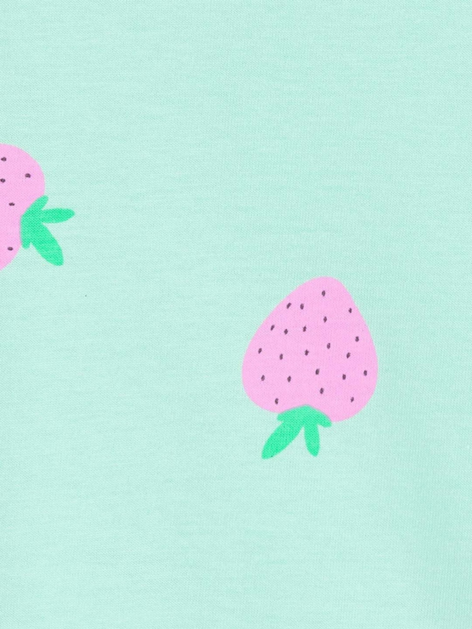 Juniors by Lifestyle Mint Green & Pink Cotton Printed T-Shirt