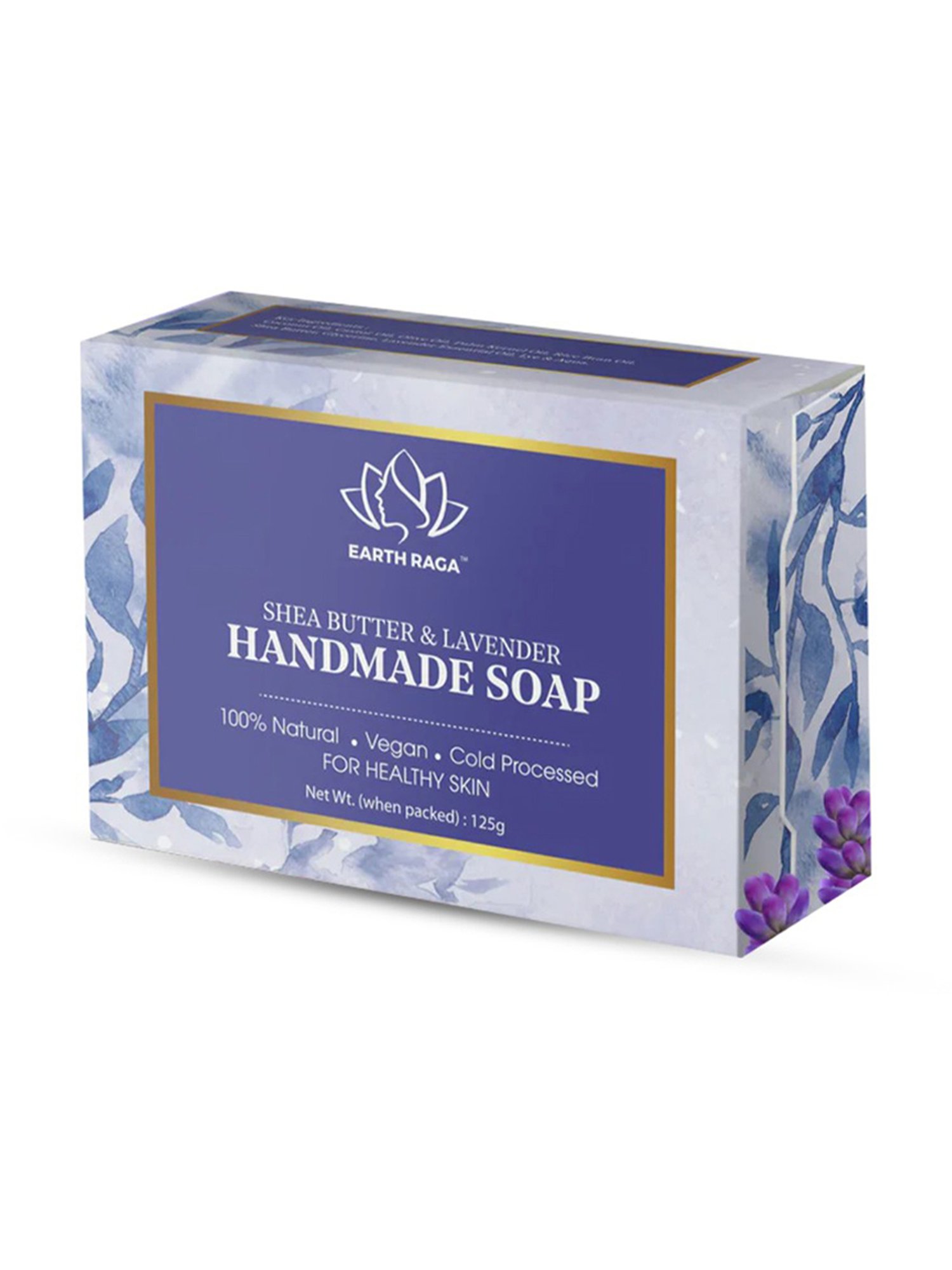 Earthraga Shea Butter & Lavender Handmade Soap - 125 gm