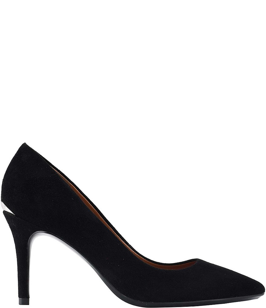 Deltan Tessa Croc-Embossed T-Strap Block Heel Pumps
