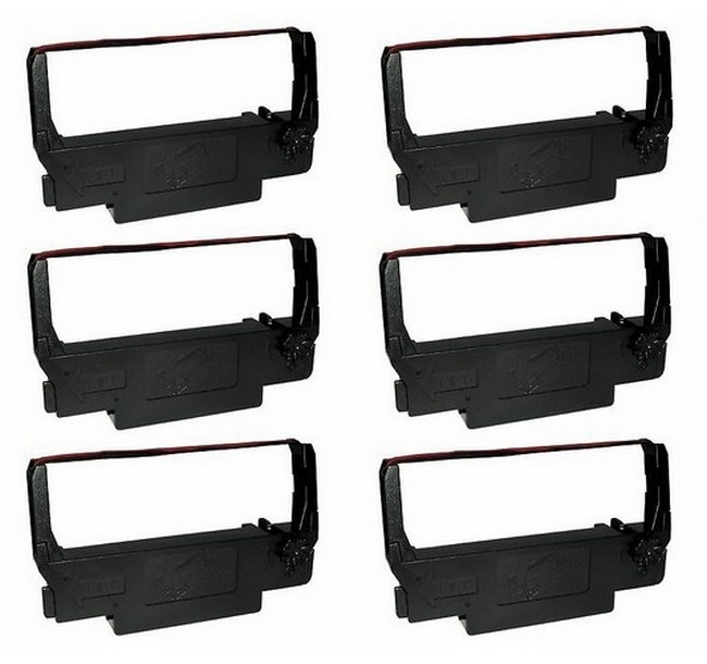 SuppliesMAX Compatible Replacement for M119/M270/TM-300/U200/U210/U220 Purple/Red P.O.S. Printer Ribbons (6/PK) (ERC-38PR)
